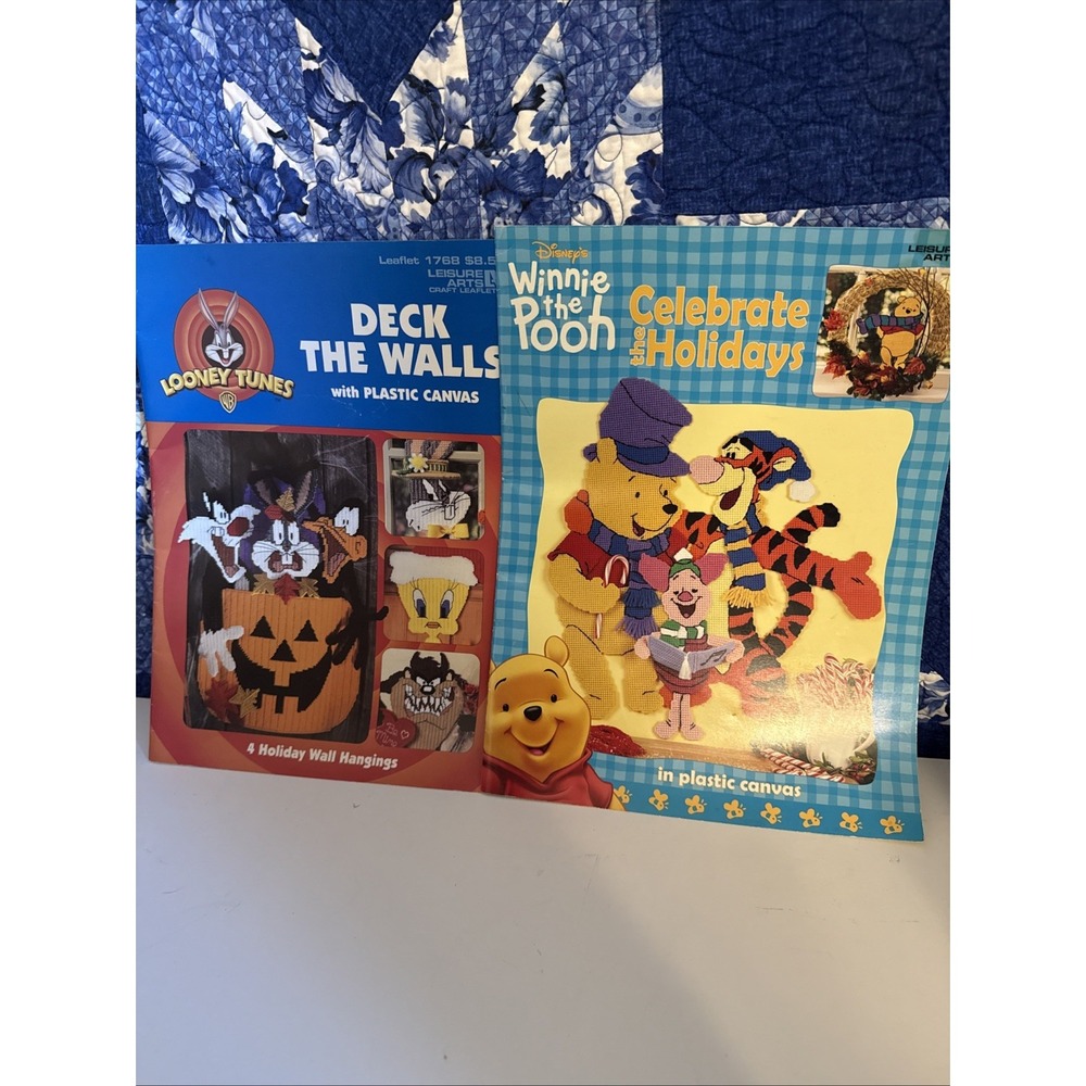 Winnie the Pooh Looney Tunes Holiday Plastic Canvas Pattern Leisure Arts Bundle